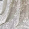 130cm Width x 90cm Length 3D Vine Floral Embroidery Linen Cotton Lace Fabric