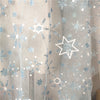 160cm Width snowflake and stars Hot Stamped Tull Lace Fabic