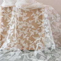 135cm Width x 95cm Length Premium Vine Leaf Embroidery Wedding Lace Fabric