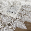 130cm Width x 95cm Length Hollow-out Feather and Leaf Pattern Lace Fabric