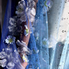 150cm Width x 95cm 3D Fantasy Floral Embroidery Sequined Lace Fabric