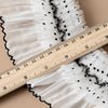 2 Yards x 9cm Width Lolita polka dot Pleated lace fabric trim