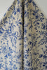 144cm Width x 95cm Length Retro Blue Botanical Branch Floral Jacquard Fabric
