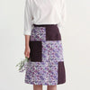 150cm Width x 95cm Length Purple Morning Glory Print Cotton Fabric
