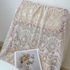 130cm Width Retro Floral embroidered tulle lace fabric