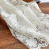 125cm Width x 95cm Length Contrast Floral Embrodery Lace Fabric