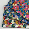 150cm Width x 95cm Length Retro Colorful Flower Pattern Print Cotton Fabric