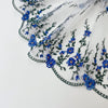23cm Width x 3 Yards Length Vivid Floral Embroidery Lace Fabric Trim