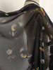 150cm Width Super Lightweight Floral Petals Print Fabric Black