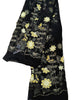 138cm Width x 95cm Length Premium Butterfly Flower Embroidery Black Lace Fabric