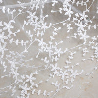 130cm Width x 95cm Length Star Branch Floral  Lace Fabric