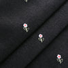 125cm Width x 95cm Length Branch Floral Embroidery Wool Mix Fabric
