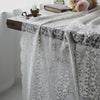 53 inches Width Vintage Geometrical Floral Embroidery Lace Fabric by The Yard
