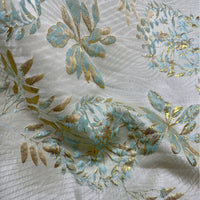 Leaf Branch Yarn-dyed Jacquard Golden Thread 3D Embossed Texture Fabric