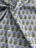 130cm Width x 95cm Length Retro Blue Floral Print Cotton Fabric