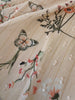 148cm Width x 95cm Length  Botanical Branch Floral and Butterfly Print Chiffon Fabric Pink