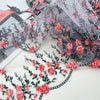 23cm Width x 3 Yards Length Vivid Floral Embroidery Lace Fabric Trim