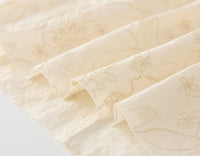 150cm Width x 95cm Length Vine Floral Embroidery Cotton Lace Fabric