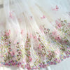 140cm Width x 95cm Length Symmetrical Fairy Floral and Butterfly Embroidery Lace Fabric