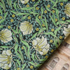 145cm Width x 95cm Length Retro Green Vine Floral Print Cotton Fabric