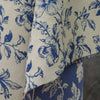 144cm Width x 95cm Length Retro Blue Botanical Branch Floral Jacquard Fabric