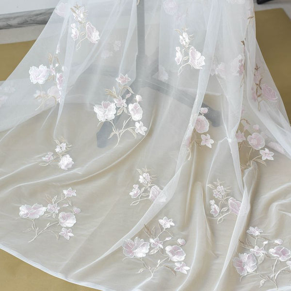 150cm Width x 95cm Length Fairy Floral Embroiderye Lace Fabric
