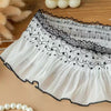 2 Yards x 10cm Width Romantic  Contrast Ruffled Pleated lace fabric trim