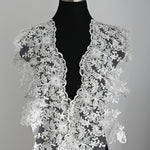 2 Yards x 25cm Width Floral Embroidery Bride Wedding Veil Lace Trim