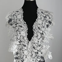 2 Yards x 25cm Width Floral Embroidery Bride Wedding Veil Lace Trim