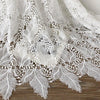 130cm Width x 95cm Length Hollow-out Feather and Leaf Pattern Lace Fabric