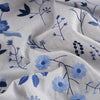 125cm Width x 95cm Length Botanical Branch Floral Embroidery  Cotton Mix Fabric