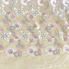 130cm Width x 95cm Length Premium  Sequined Floral Embroidery Wedding Bridal Lace Fabric