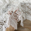 130cm Width x 95cm Length Hollow-out Feather and Leaf Pattern Lace Fabric