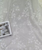 130cm Width x 90cm Length 3D Vine Floral Embroidery Linen Cotton Lace Fabric