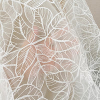 150cm Width x 95cm Length Leaf Embroidery Lace Fabric