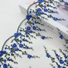 23cm Width x 3 Yards Length Vivid Floral Embroidery Lace Fabric Trim