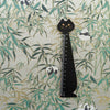 152cm Width x 95cm Length Green Bamboo and Panda with Golden Line Jacquard Fabric