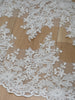 2 Yards x 25cm Width Floral Embroidery Bride Wedding Veil Lace Trim