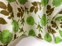 140cm Width x 95cm Length Freshly Green Branch Foliage Print Cotton Fabric