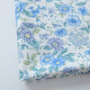 145cm Width x 95cm Length Blue Floral Print Cotton Fabric
