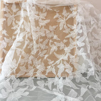 135cm Width x 95cm Length Premium Vine Leaf Embroidery Wedding Lace Fabric