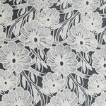 130cm Width Premium Leaf Floral Embroidery Lace Fabric