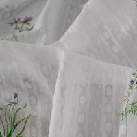 130cm Width x 95cm Length Botanical Floral Print Chiffon Lace Fabric