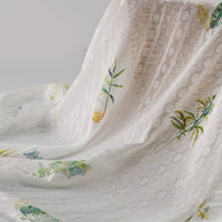 130cm Width x 95cm Length Botanical Floral Print Chiffon Lace Fabric