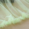 2 Yards x 35cm Width Cute Ruffled Floral Tulle Lace Trim with Beads