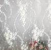 130cm Width x 95cm Premium 3D Floral Embroidery  Wedding Bridal Lace Fabric