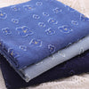 170cm Width x 95cm Length Plum Blossom Jacquard Applique Sytle Denim Fabric