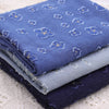 170cm Width x 95cm Length Plum Blossom Jacquard Applique Sytle Denim Fabric