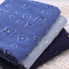 170cm Width x 95cm Length Plum Blossom Jacquard Applique Sytle Denim Fabric