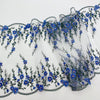 23cm Width x 3 Yards Length Vivid Floral Embroidery Lace Fabric Trim